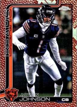 Jaylon Johnson #57 Football Leather Refractor 2025 Topps Chrome Football