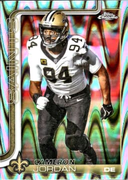 Cameron Jordan #221 RayWave Refractor 2025 Topps Chrome Football