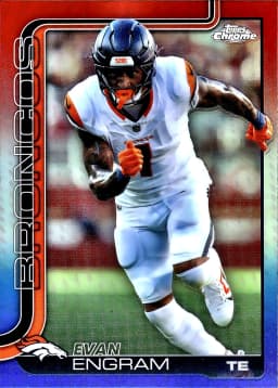 Evan Engram #92 Red White Blue Refractor 2025 Topps Chrome Football