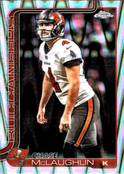 Chase McLaughlin #288 RayWave Refractor 2025 Topps Chrome Football