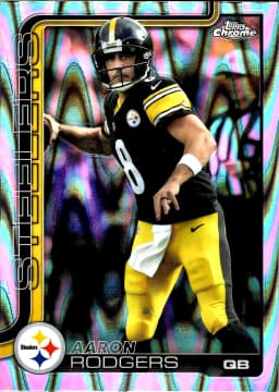 Aaron Rodgers #255 RayWave Refractor 2025 Topps Chrome Football