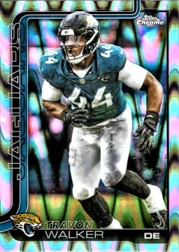 Travon Walker #141 RayWave Refractor 2025 Topps Chrome Football