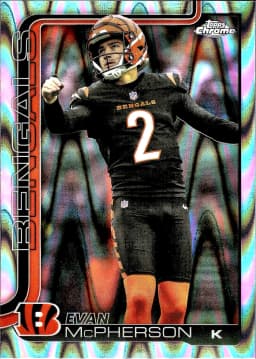 Evan McPherson #64 RayWave Refractor 2025 Topps Chrome Football
