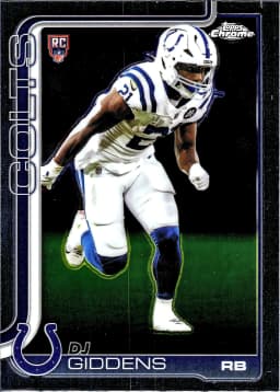 DJ Giddens #390 Rookie Card 2025 Topps Chrome