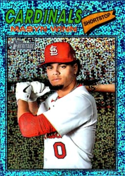 Masyn Winn #358 Light Blue Sparkle 2025 Topps Heritage