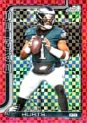Jalen Hurts #247 Hot Pink X-Fractor 2025 Topps Chrome