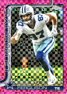 Jake Ferguson #75 Hot Pink X-Fractor 2025 Topps Chrome