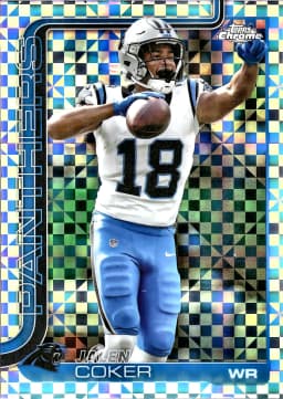Jalen Coker #39 X-Fractor 2025 Topps Chrome