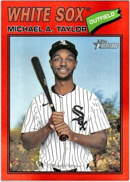 Michael A. Taylor #45 Red Border 2025 Topps Heritage