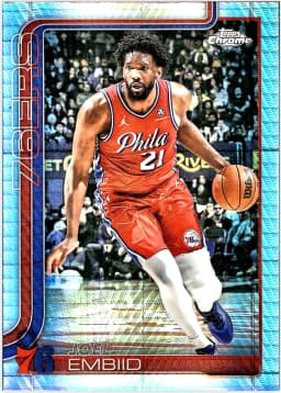 Joel Embiid #149 Refractors Prism 2025-26 Topps Chrome