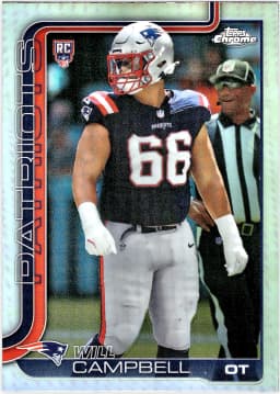 Will Campbell #379 Refractor Rookie Card 2025 Topps Chrome