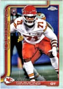 Josh Simmons #304 Refractor Rookie Card 2025 Topps Chrome