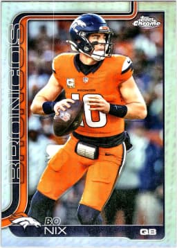 Bo Nix #88 Refractor 2025 Topps Chrome