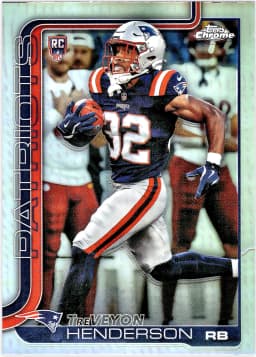 TreVeyon Henderson #328 Refractor Rookie Card 2025 Topps Chrome