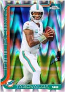 Tua Tagovailoa #187 RayWave Refractor 2025 Topps Chrome