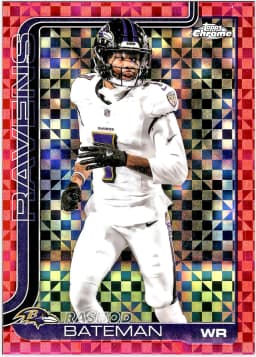 Rashod Bateman #21 Hot Pink X-Fractor 2025 Topps Chrome