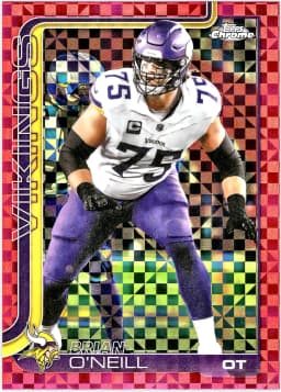 Brian O'Neill #196 Hot Pink X-Fractor 2025 Topps Chrome