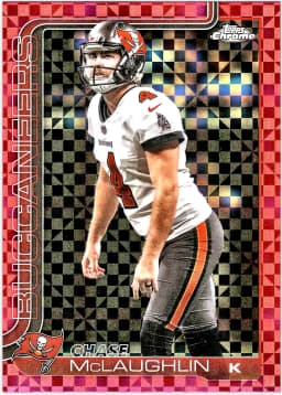 Chase McLaughlin #288 Hot Pink X-Fractor 2025 Topps Chrome