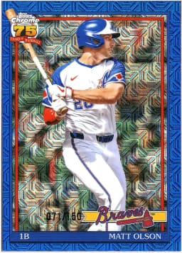Matt Olson #91C-76 Blue Mojo Refractor 150 2026 Topps Series 1