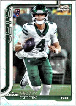 Brady Cook #319 Topps Foil Parallel Rookie Card 2025 Topps Chrome Football