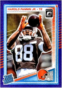 Harold Fannin #284 Rookie Card 2025 Donruss Optic Blue Glitter