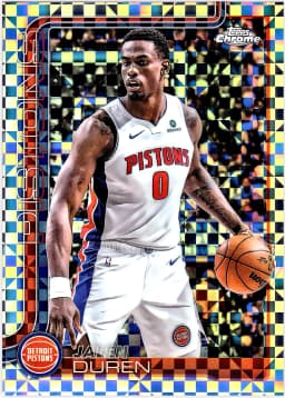 Jalen Duren #57 2025-26 Topps Chrome X-Fractor