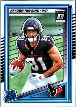Jayden Higgins #225 Rookie Card 2025 Donruss Optic