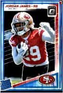 Jordan James #278 Rookie Card 2025 Donruss Optic Purple Shock