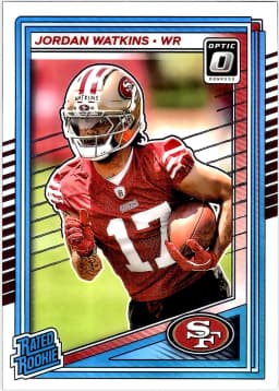 Jordan Watkins #289 Rookie Card 2025 Donruss Optic