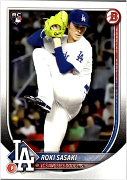 Roki Sasaki #12 Rookie Card 2025 Bowman