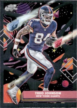 Theo Johnson #73 Rookie Card 2025 Topps Cosmic Chrome Football