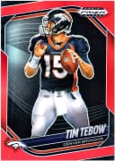 Tim Tebow #54 2025 Panini Prizm Black Prizms Red