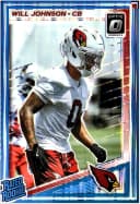 Will Johnson #247 Rookie Card 2025 Donruss Optic Purple Shock