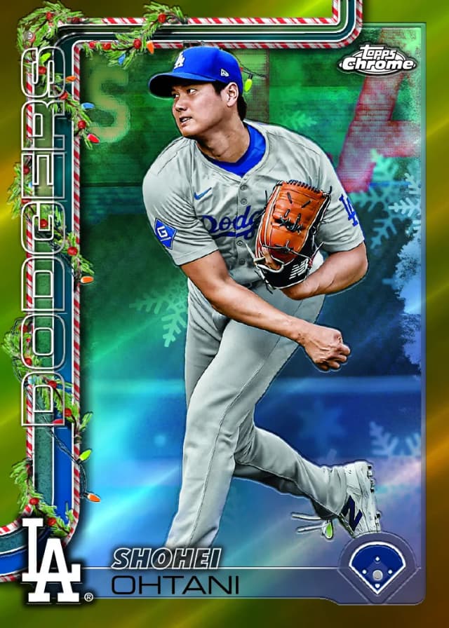 2025 Topps Holiday Baseball checklist card preview