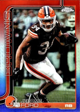 Jerome Ford #71 Red White Blue Refractor 2025 Topps Chrome Football
