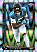 Dyami Brown #136 RayWave Refractor 2025 Topps Chrome Football