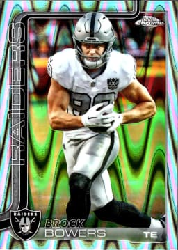 Brock Bowers #178 RayWave Refractor Rookie Card 2025 Topps Chrome Football