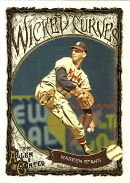 Warren Spahn #WC-22 Wicked Curves 2025 Topps Allen & Ginter