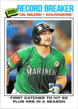 Cal Raleigh #231 Record Breaker 2025 Topps Heritage