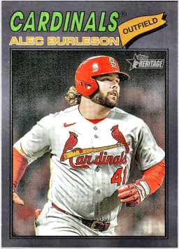 Alec Burleson #165 Grey Border 2025 Topps Heritage