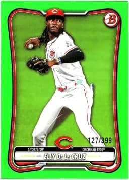 Elly De La Cruz #44 Neon Green Border /399 2026 Bowman