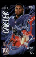 Abdul Carter #UV-4 Rookie Card 2025 Topps Chrome Football Ultra Violet