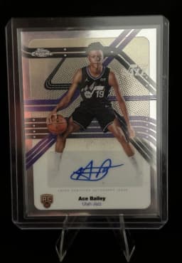 Ace Bailey #NS-AB Rookie Card 2025-26 Topps Chrome Basketball Next Stop Signatures