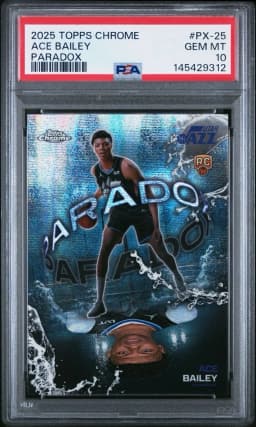 Ace Bailey #PX-25 Rookie Card 2025-26 Topps Chrome Basketball Paradox