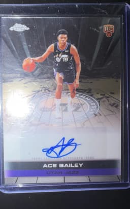 Ace Bailey #TAUR2-AB Rookie Card 2025-26 Topps Chrome Basketball Topps Autograph Issue Rookies 2