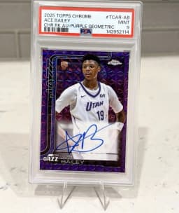 Ace Bailey #TCAR-AB Rookie Card 2025-26 Topps Chrome Basketball Topps Chrome Autographs Rookies