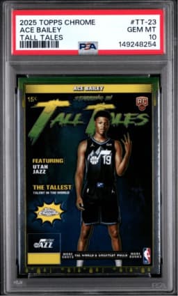 Ace Bailey #TT-23 Rookie Card 2025-26 Topps Chrome Basketball Tall Tales