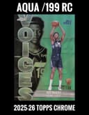 Ace Bailey #VS-10 Rookie Card 2025-26 Topps Chrome Basketball Voices