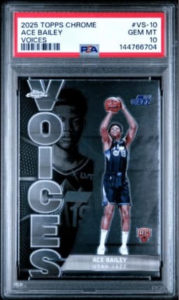 Ace Bailey #VS-10 Rookie Card 2025-26 Topps Chrome Basketball Voices