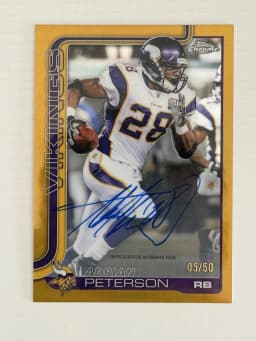 Adrian Peterson #CLA-AP 2025 Topps Chrome Football Chrome Legends Autographs